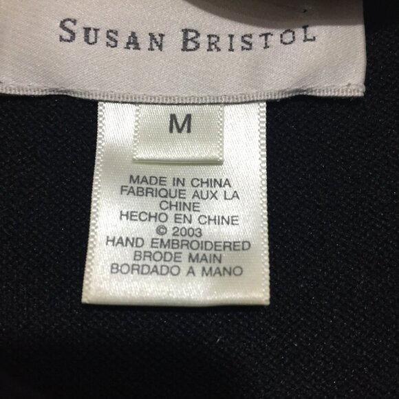 VINTAGE SUSAN BRISTOL EMBELLISHED SWEATER CARDIGANS SIZE M - Picture 7 of 7